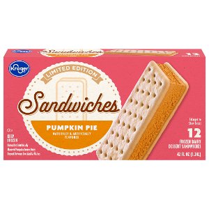 Save $0.75 on Kroger Pumpkin Pie Ice Cream Sandwiches