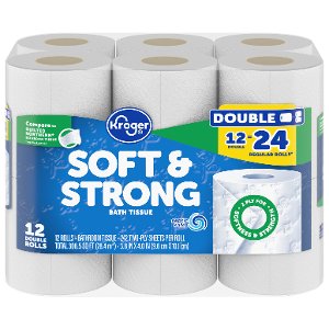 $3.99 Kroger Soft & Strong Bath Tissue