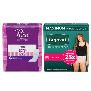 Save $5.00 on 2 Depend or Poise