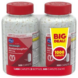 Save $1.00 on Kroger Extra Strength Acetaminophen 500 mg Caplets