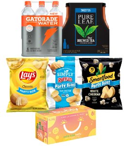 Save 20% off Bubly 8pk, Gatorade Water 6pk, Party Size Lays and more PICKUP OR DELIVERY ONLY