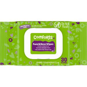 save 1 00 on comforts fragrance free face nose wipes Kroger Coupon on WeeklyAds2.com