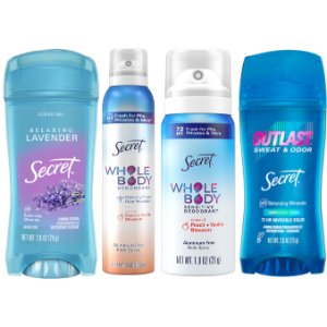 buy 2 secret deodorants get 1 secret whole body trial dry spray free Kroger Coupon on WeeklyAds2.com