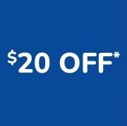 Save $20 off Your First Pickup or Delivery Order of $75 or More Where Available  