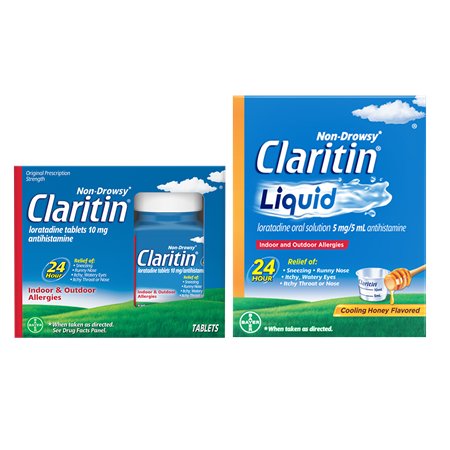 save 5 00 on any one 1 non drowsy claritin 20ct or cooling honey flavored liquid 8oz Food-4-less Coupon