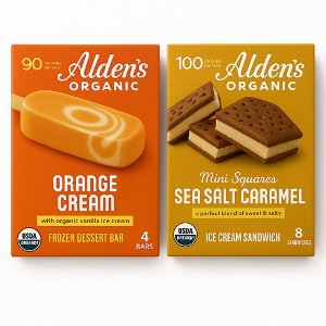 save 75 on aldens organic novelty bar or sandwich Fred-meyer Coupon