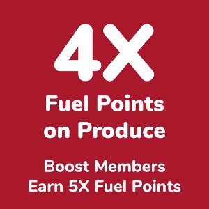 4x fuel points on produce purchases 4 15 4 21 excluding floral items points load within 24 hrs Frys Coupon