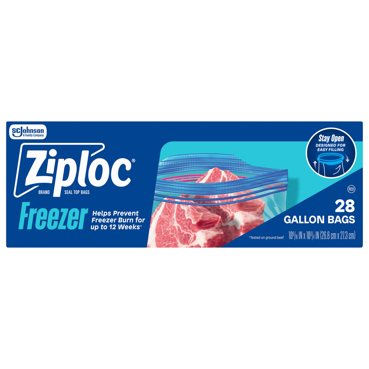 Ziploc Gallon Freezer Bags Press to Close 14 Count, 14 ct - Foods Co.