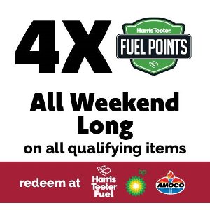 friday may 15 sunday may 17 get 4x fuel points Harris-teeter Coupon
