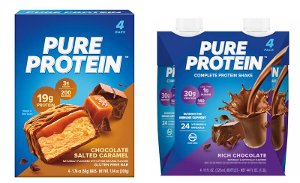 5 99 pure protein shakes or bars Food-4-less Coupon
