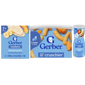 save 1 00 on 2 gerber lil crunchies puffs or teethers Food-4-less Coupon