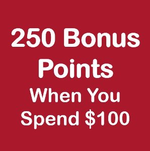 spend 100 get 250 bonus points Food-4-less Coupon